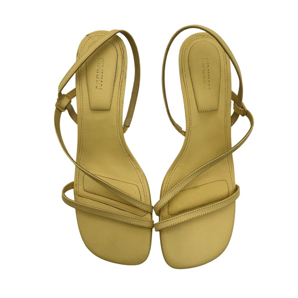 Simkhai Strappy Yellow Cedonia Kitten Heel Sandal Size 37 EU / US 7 - Picture 3 of 6